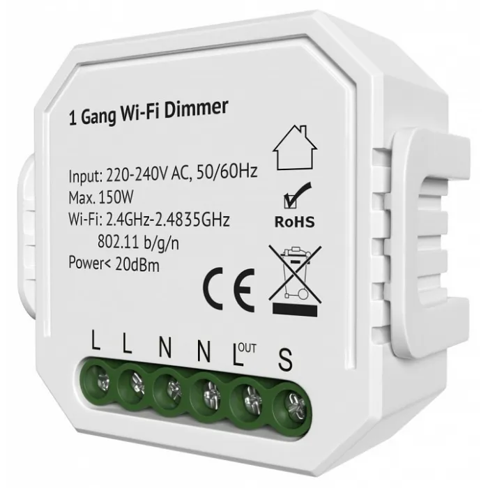 Контроллер-диммер Wi-Fi для смартфонов и планшетов Denkirs Relay RL1003-DM/1 от ImperiumLoft