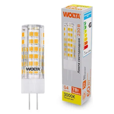 Лампа светодиодная Wolta G4 7Вт 3000K WSTD-JC-220V7W3KG4-C