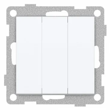 Выключатель трехклавишный без рамки Gusi Electric BRAVO С10В3-001