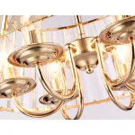 Подвесная люстра с хрусталем TR5039/6 GD/CL золото/прозрачный E14/6 max 40W D496*256 от NovaLamp