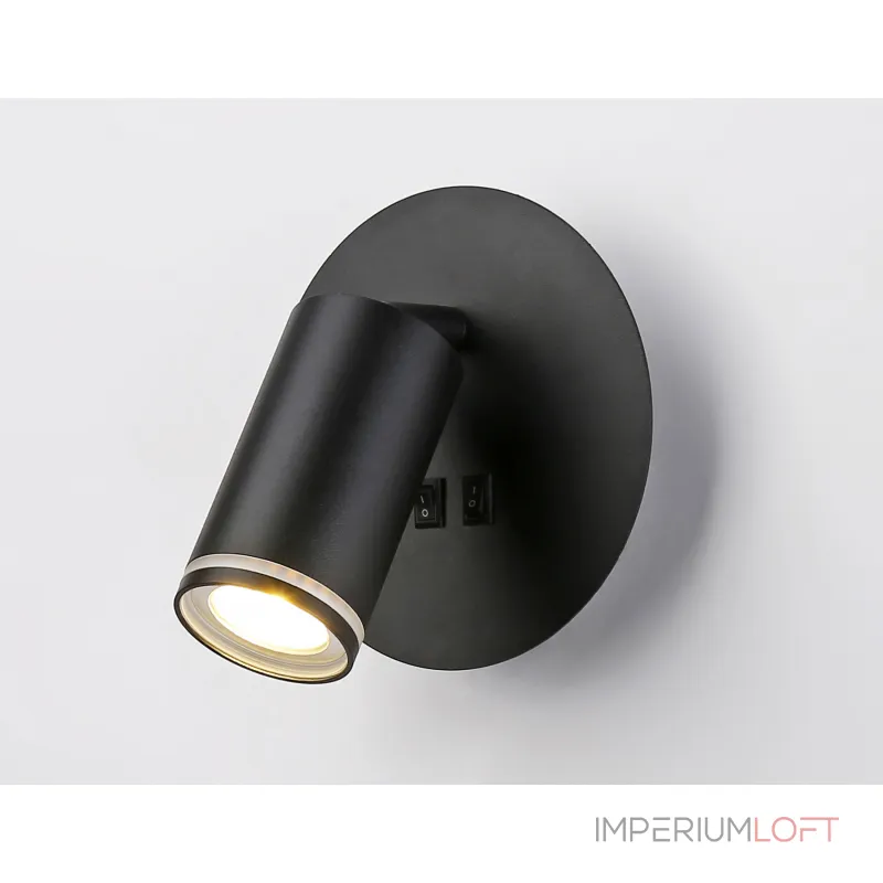 Светильник светодиодный настенный с выключателем FW2463 BK черный LED 4200K 7W D145*150 от NovaLamp