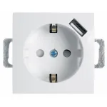 Розетка с заземлением и со шторками и USB без рамки Stekker PST16-9111 39318