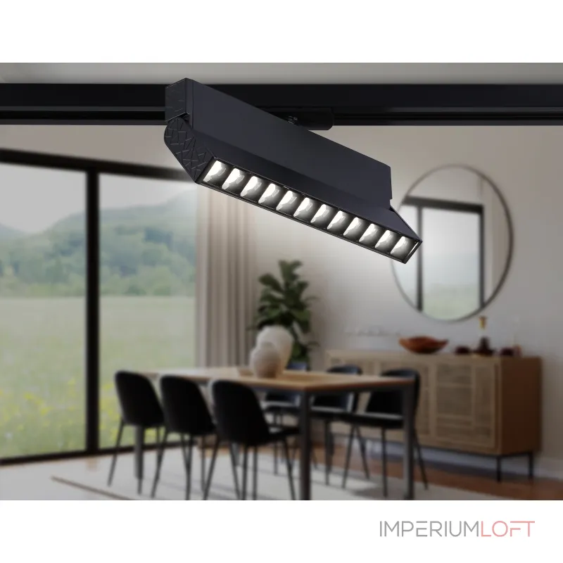 Светильник светодиодный трековый GL6817 BK черный LED 12W 3000K 24° 230*22*87 от NovaLamp