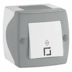 Выключатель проходной одноклавишный Mono Electric Octans IP20 104-020001-109