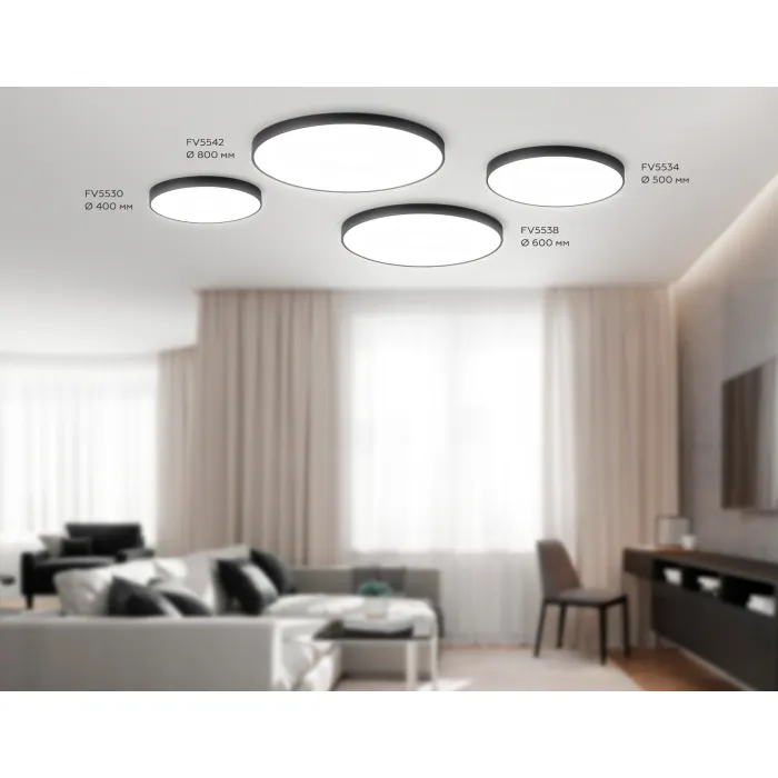 Светильник светодиодный потолочный FV5538 BK черный LED 90W 4200K D600*58 (Без ПДУ) от NovaLamp