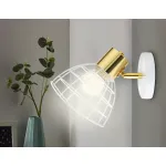 Накладной спот с выключателем в стиле лофт TR8600 WH/GD белый/золото E27 max 40W 154*145*205 от NovaLamp