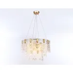 Подвесная люстра с хрусталем TR5388/12 GD/FR золото/белый матовый E27*12 max 40W D600*400 от NovaLamp
