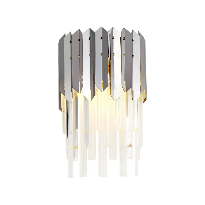 Настенный светильник с хрусталем TR5288/2 CH/CL хром/прозрачный E14/2 max 40W 370*220*110 от NovaLamp