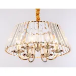 Подвесная люстра с хрусталем TR5039/6 GD/CL золото/прозрачный E14/6 max 40W D496*256 от NovaLamp