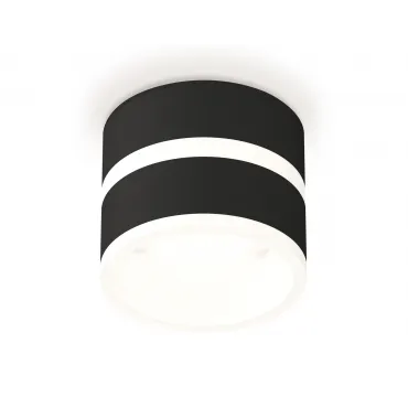 Комплект накладного светильника с акрилом XS8102019 SBK/FR черный песок/белый матовый GX53 (C8102, N8445)