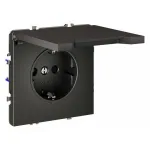 Розетка с заземлением и со шторкой без рамки с крышкой Voltum S70 VLS040306 от ImperiumLoft