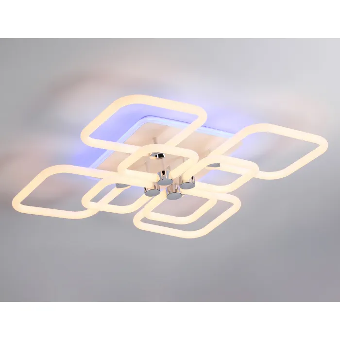 Светильник светодиодный потолочный FA3866/4+4 WH белый 144W 3000K-6400K+RGB 627*627*121 (ПДУ РАДИО 2.4G) от NovaLamp