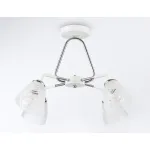 Светильник подвесной TR303291/4 WH/CH/FR белый/хром/белый матовый E27*4 max 60W D590*380 от NovaLamp