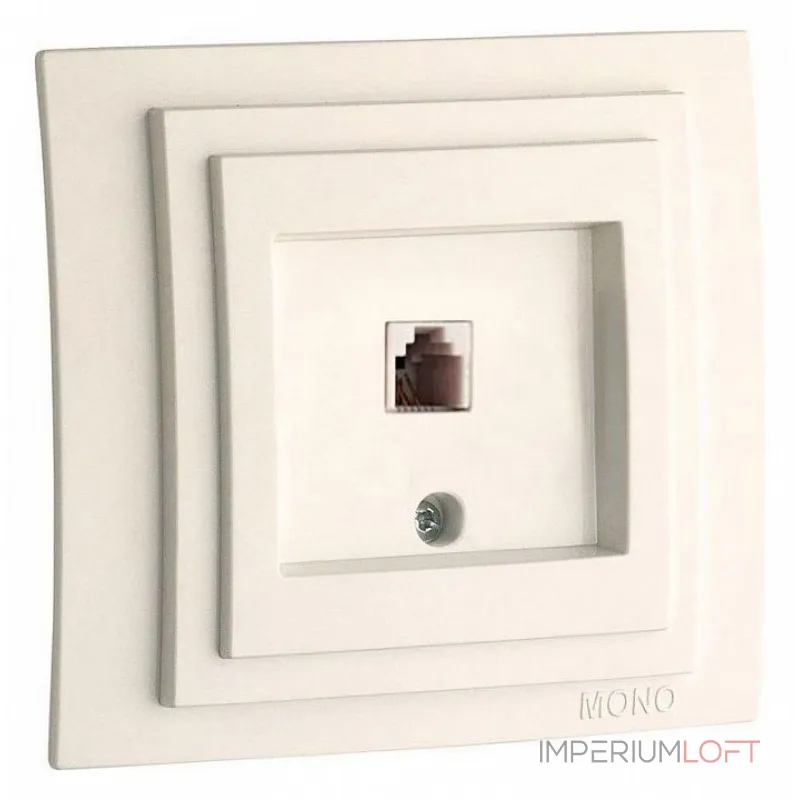 Розетка телефонная RJ-11 Mono Electric Larissa 103-010105-124 от ImperiumLoft Розетка телефонная RJ-11 Mono Electric Larissa 103-010105-124 от ImperiumLoft