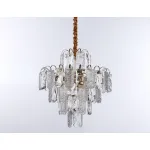 Подвесная люстра с хрусталем TR5231/9 SGD/CL/FR золото/прозрачный/белый матовый E27*9 max 40W D500*530 от NovaLamp