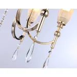 Потолочная люстра с хрусталем TR3244/6 SGD/FR золото/белый матовый E14*6 max 40W D600*520 от NovaLamp