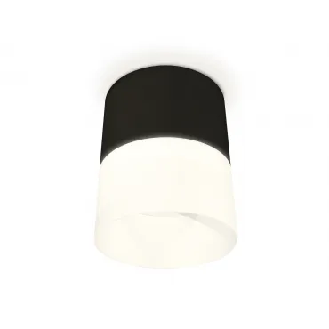 Комплект накладного светильника с акрилом XS8111002 SBK/FR черный песок/белый матовый GX53 (C8111, N8402)