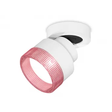 Комплект накладного поворотного светильника с композитным хрусталем XM8101042 SWH/PI белый песок/розовый GX53 (A2228, A2105, C8101, N8486) от NovaLamp