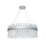 Подвесная светодиодная люстра с хрусталем TR5011 CH/CL хром/прозрачный 88W 3000K/4200K/6400K D800*950 (Без ПДУ) от NovaLamp