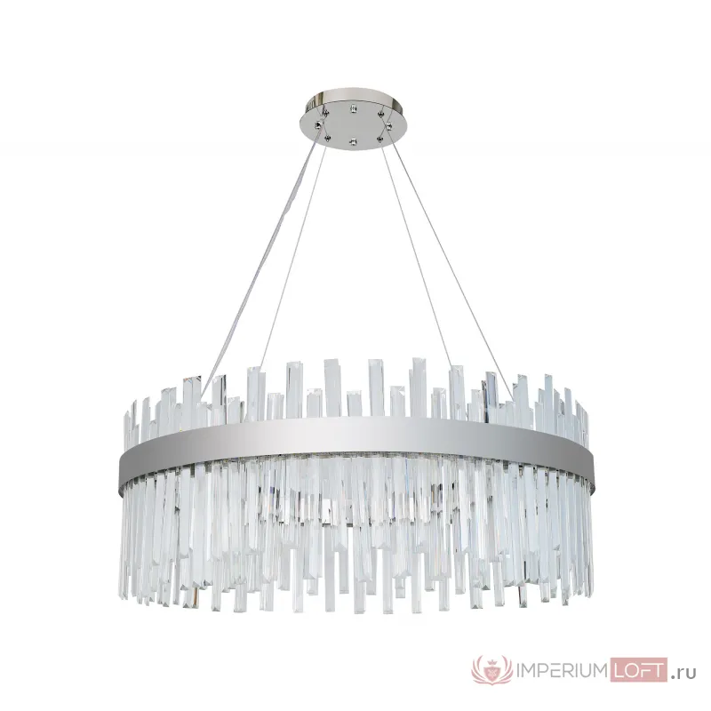 Подвесная светодиодная люстра с хрусталем TR5011 CH/CL хром/прозрачный 88W 3000K/4200K/6400K D800*950 (Без ПДУ) от NovaLamp