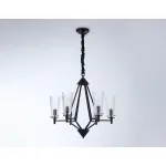Подвесная люстра со сменной лампой TR3237/6 BK черный E14/6 max 40W D610*585 от NovaLamp