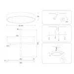 Светильник светодиодный потолочный FV5529 BK черный LED 45W 3000K D400*58 (Без ПДУ) от NovaLamp
