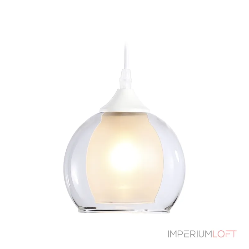 Подвесной светильник TR3538 WH/CL/FR белый/прозрачный/белый матовый E27 max 40W D130*800 от NovaLamp Подвесной светильник TR3538 WH/CL/FR белый/прозрачный/белый матовый E27 max 40W D130*800 от NovaLamp