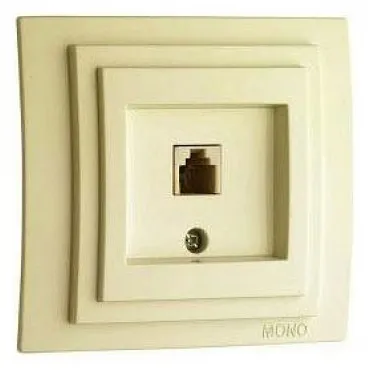 Розетка телефонная RJ-11 Mono Electric Larissa 103-171705-124 Розетка телефонная RJ-11 Mono Electric Larissa 103-171705-124