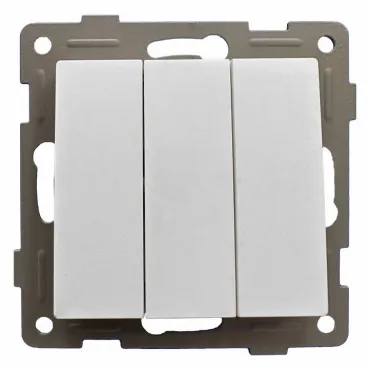 Выключатель трехклавишный без рамки Gusi Electric BRAVO С10В3-003