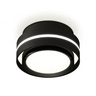 Комплект накладного светильника XS8414001 SBK/PBK черный песок/черный полированный GX53 (C8414, N8113)