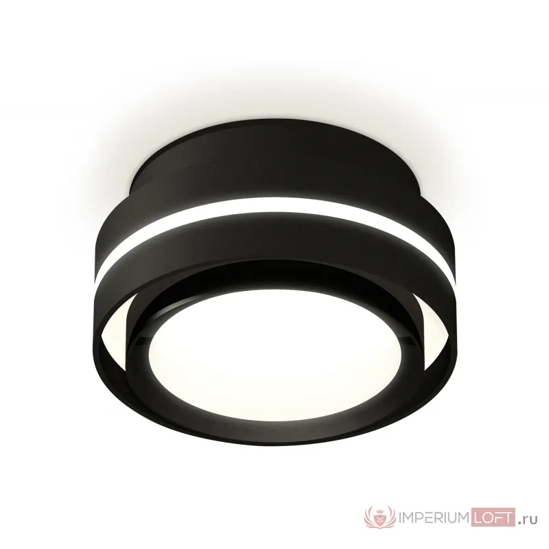 Комплект накладного светильника XS8414001 SBK/PBK черный песок/черный полированный GX53 (C8414, N8113) от NovaLamp