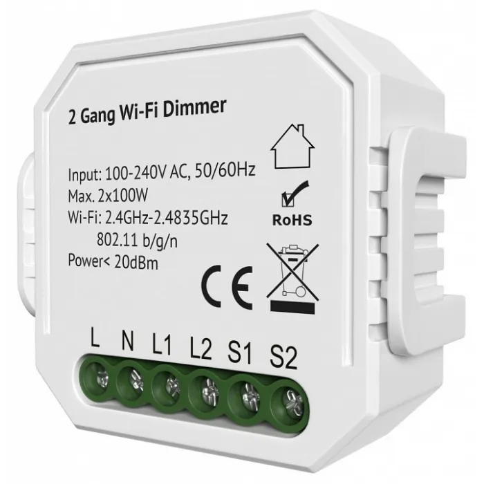 Контроллер-диммер Wi-Fi для смартфонов и планшетов Denkirs Relay RL1004-DM/1 от ImperiumLoft