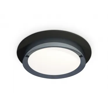 Комплект встраиваемого светильника XC8051007 SBK/PPH черный песок/графит полированный GX53 (C8051, N8133)