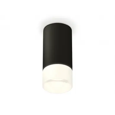 Комплект накладного светильника с акрилом XS8162003 SBK/FR черный песок/белый матовый GX53 (C8162, N8402)