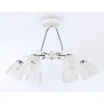 Светильник подвесной TR303292/6 WH/CH/FR белый/хром/белый матовый E27*6 max 60W D590*380 от NovaLamp