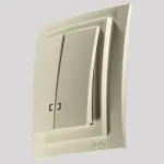 Выключатель двухклавишный с подсветкой Mono Electric Larissa 103-171725-103 от ImperiumLoft