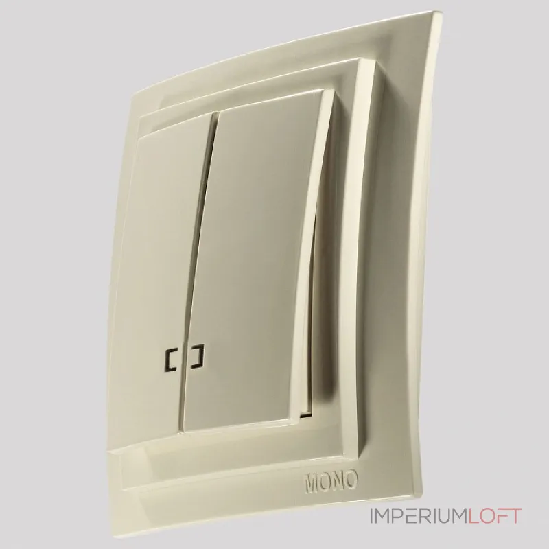 Выключатель двухклавишный с подсветкой Mono Electric Larissa 103-171725-103 от ImperiumLoft Выключатель двухклавишный с подсветкой Mono Electric Larissa 103-171725-103 от ImperiumLoft