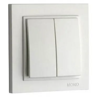 Выключатель двухклавишный Mono Electric Despina 102-252525-102 Выключатель двухклавишный Mono Electric Despina 102-252525-102