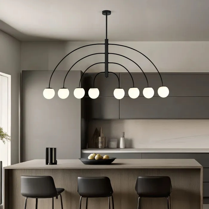 Люстра на штанге Eurosvet Cenacolo 30179/8 черный от ImperiumLoft