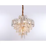Подвесная люстра с хрусталем TR5233/12 SGD/CL/FR золото/прозрачный/белый матовый E27*12 max 40W D600*610 от NovaLamp