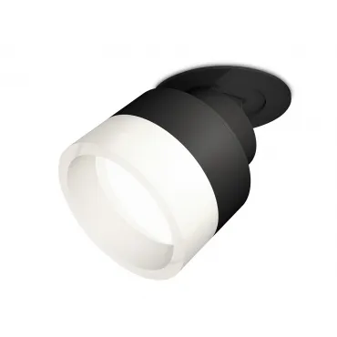 Комплект встраиваемого поворотного светильника с акрилом XM8102520 SBK/FR черный песок/белый матовый GX53 (A2242, A2106, C8102, N8401) от NovaLamp