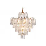 Подвесная люстра с хрусталем TR5233/12 SGD/CL/FR золото/прозрачный/белый матовый E27*12 max 40W D600*610 от NovaLamp