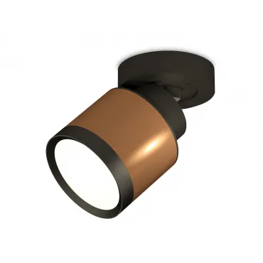 Комплект накладного поворотного светильника XM8117001 SCF/SBK/PBK кофе песок/черный песок/черный полированный GX53 (A2229, A2106, C8117, N8113) от NovaLamp