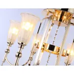 Потолочная люстра с хрусталем TR3244/6 SGD/FR золото/белый матовый E14*6 max 40W D600*520 от NovaLamp