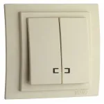 Выключатель двухклавишный с подсветкой Mono Electric Larissa 103-171725-103 от ImperiumLoft