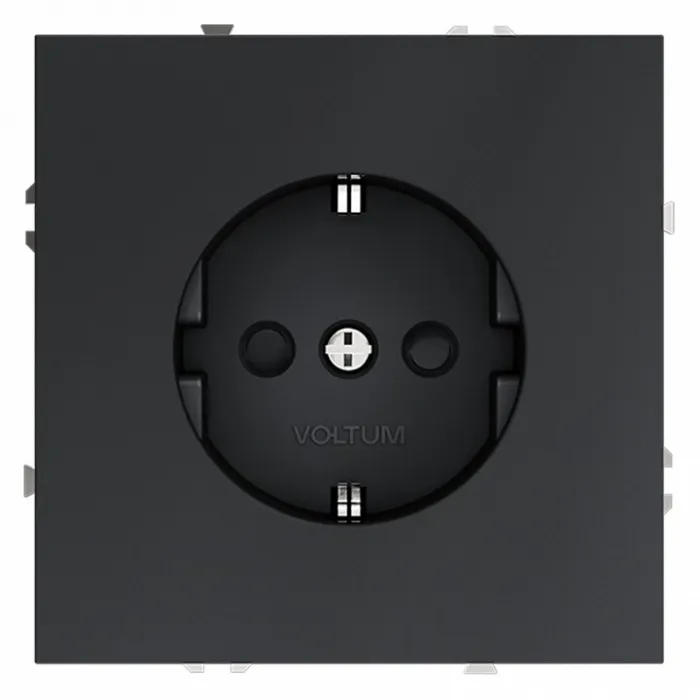 Розетка с заземлением и со шторкой без рамки Voltum S70 VLS040207 от ImperiumLoft