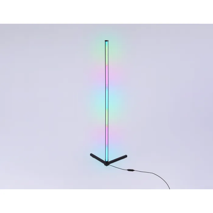Светильник светодиодный напольный RGB с пультом FL8022 BK черный LED 15W RGB D32*1250 (ПДУ РАДИО 2.4G) от NovaLamp