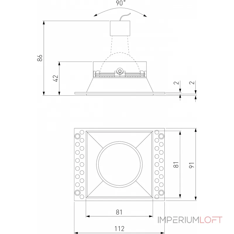 Встраиваемый светильник Elektrostandard Renzo a067526