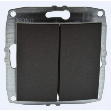 Выключатель двухклавишный без рамки Mono Electric Despina / Larissa 500-002025-102 Выключатель двухклавишный без рамки Mono Electric Despina / Larissa 500-002025-102