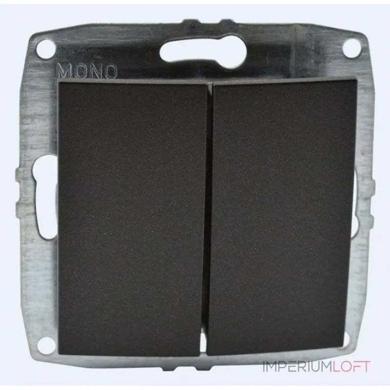 Выключатель двухклавишный без рамки Mono Electric Despina / Larissa 500-002025-102 Выключатель двухклавишный без рамки Mono Electric Despina / Larissa 500-002025-102